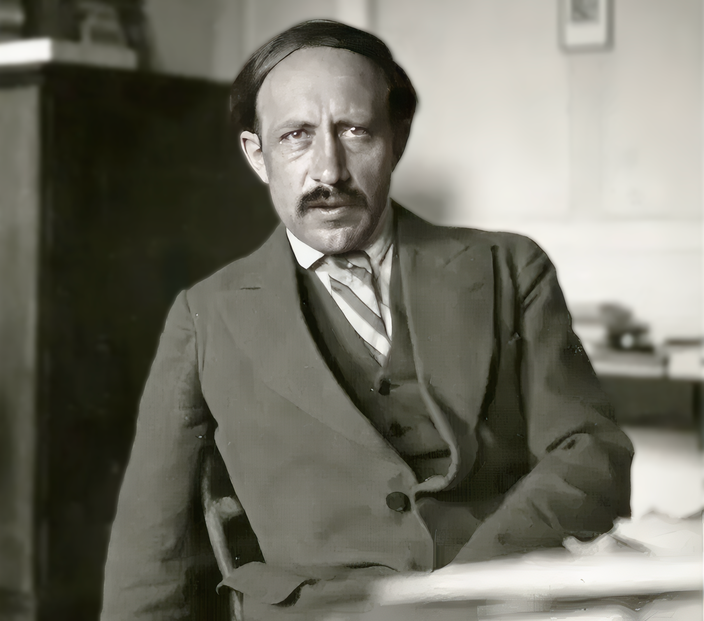 Portrait photographique de Charles Baudouin, vers 1940, collection de la Bibliothèque de la Ville de Genève